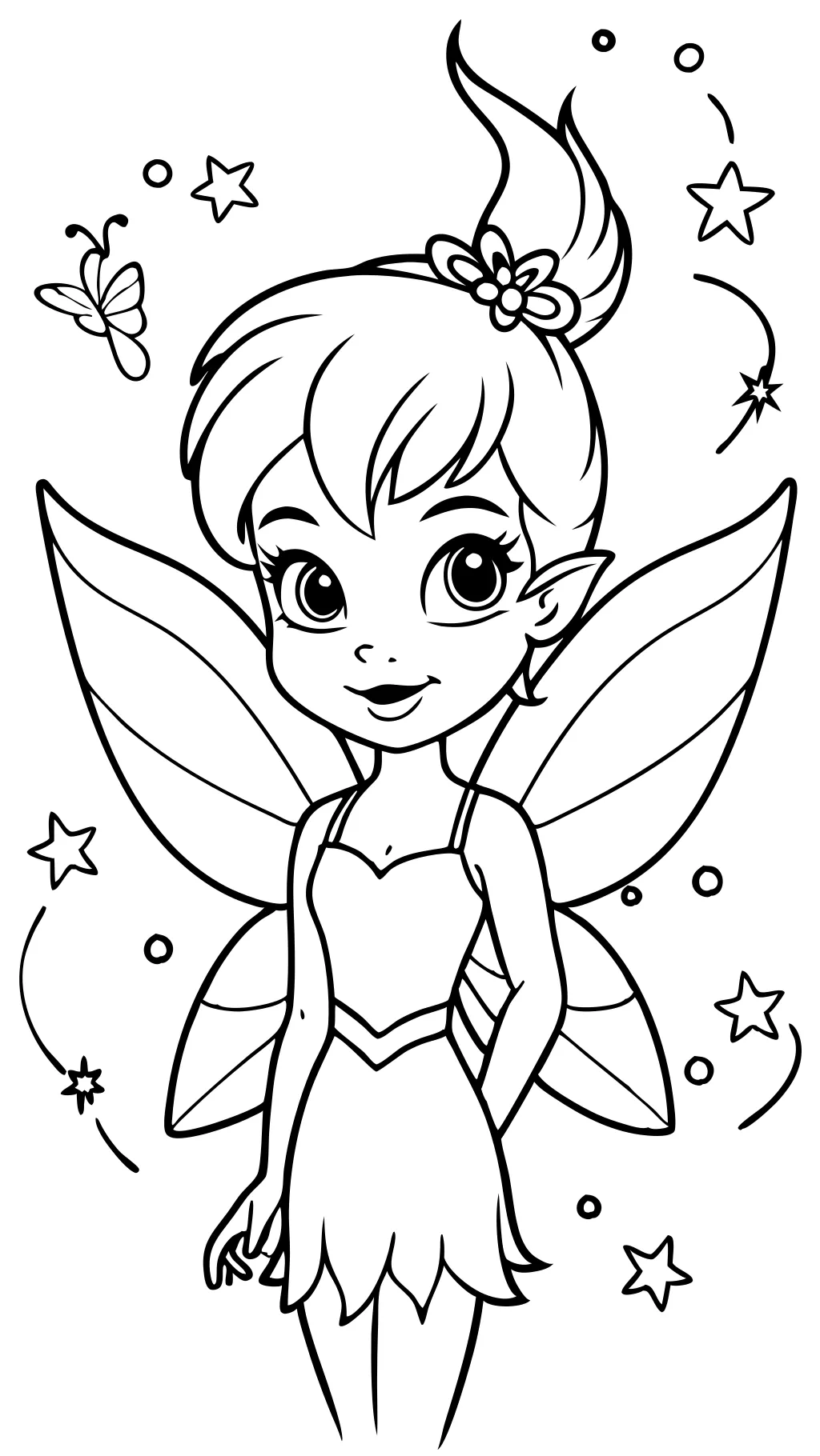 tinkerbell characters coloring pages